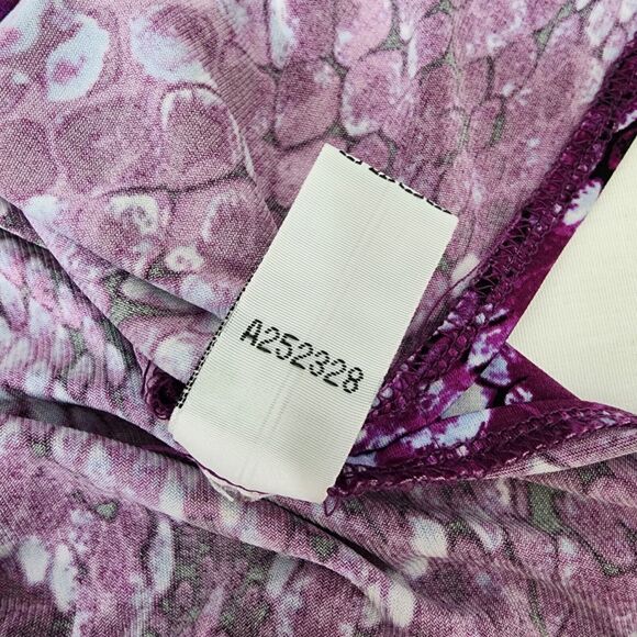 Bob Mackie Wearable Art Dress Size 2XP Petite Reptile Print Maxi Dress Purple - Picture 9 of 9